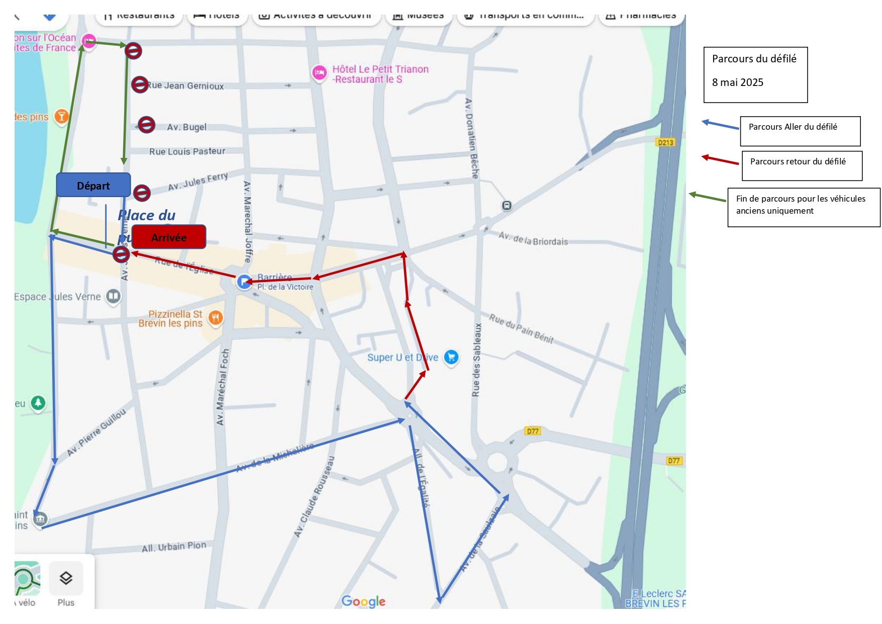 Parcours défilé_SAINT BREVIN